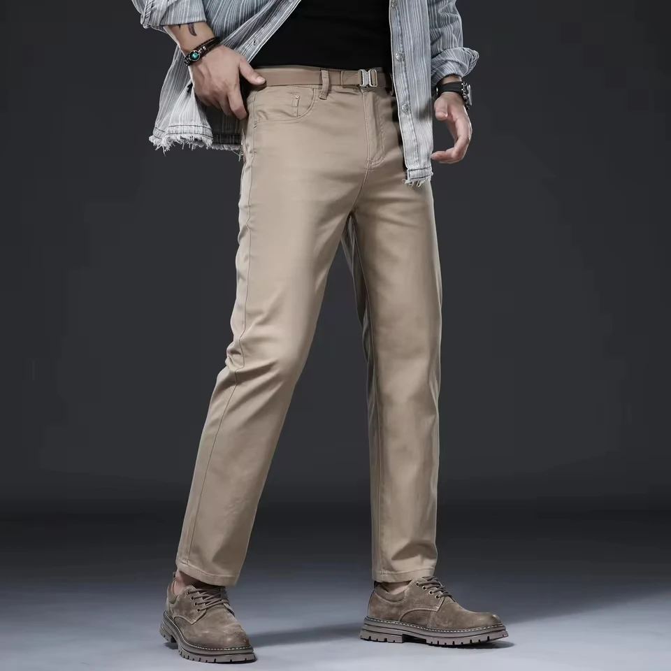 Spring And Autumn Versatile Simple Loose Elastic Spring Men's Casual Pants