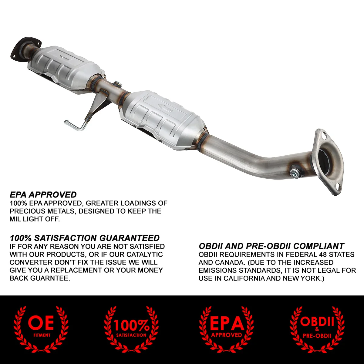 Automotive catalytic converter for 2005 - 2021 Toyota Tacoma 2.7l 4 V4 catalytic converter