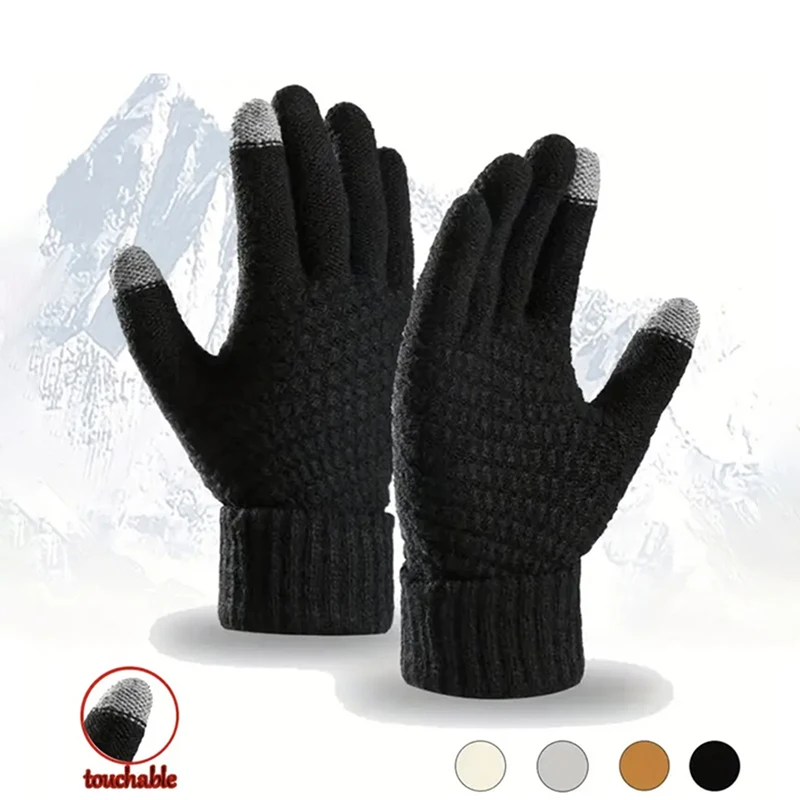 Autumn Winter Lady Gloves Warm Shopping Pineapple-Pattern Cute Knitted Touch-Screen Daily Trips Women Wander School Girl Gloves