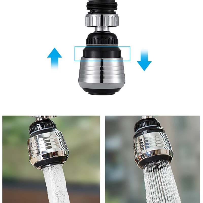 Kitchen Gadgets 2 Modes 360 Rotatable Bubbler High Pressure Faucet Extender Water Saving Bathroom Kitchen Booster Nozzle Tools
