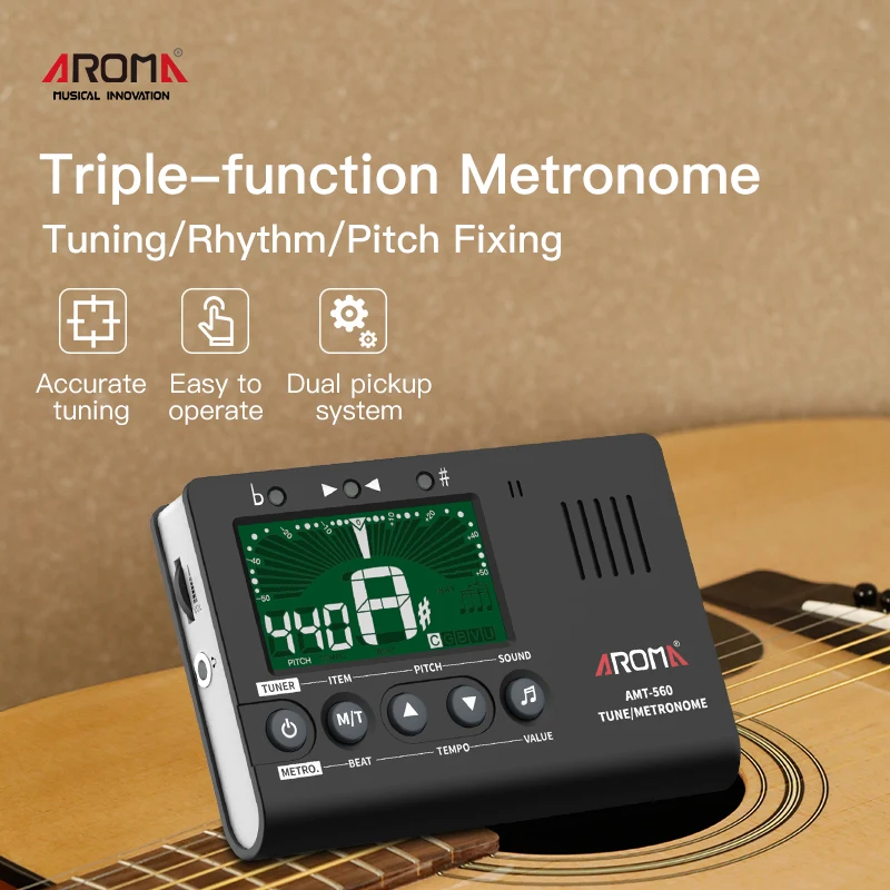 Metronome Tuner for All Instruments - Guitar, Bass, Violin, Ukulele, Trumpet, Chromatic, Clarinet, Flute  Tone Generator