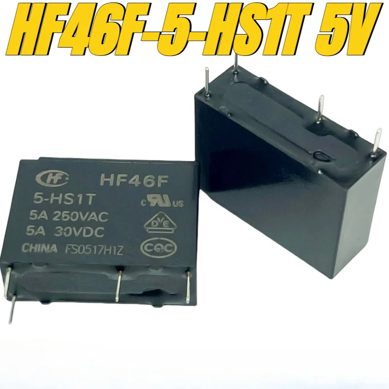 

（Brand New Original）1pcs/lot 100% original genuine relay:HF46F-5-HS1T 5V 5A 4pins HF46F 5-HS1