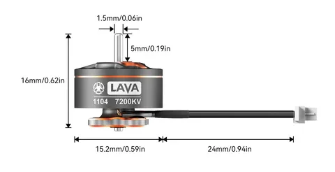 BETAFPV LAVA Series 1104 7200KV Brushless Motors 1.5mm Shaft 2218 3 Paddle Propeller For Pavo20 Pro Brushless Bwhoop Quadcopter