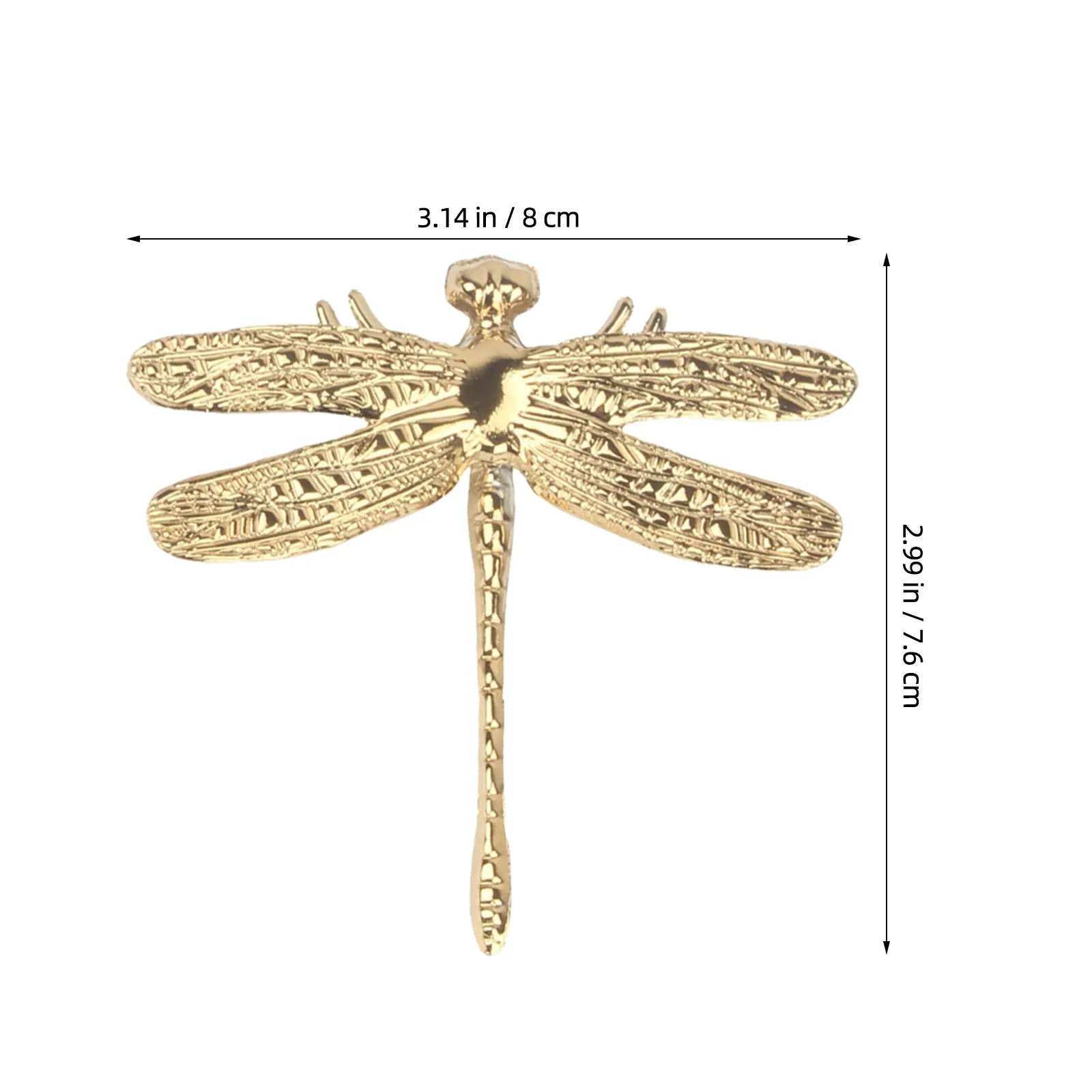 1Pcs Golden Dragonfly Knob Sturdy Copper Material Cabinet Handle for Drawer Closet Bookcase Furniture Pull Accessory