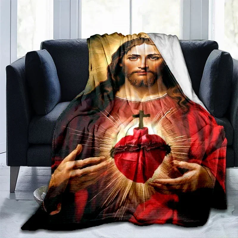 Our Lady of Jesus Christian printed blanket bed sofa cover blanket soft, warm, comfortable home decoration  picnic blanket a1