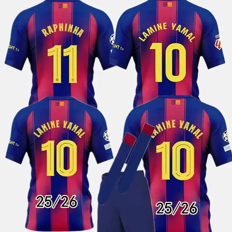 

25 26 Barcelonaes kit 2025 2026 Nuevo kit camiseta Yamal para niños