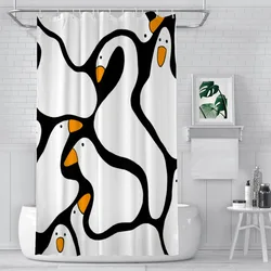 Untitled Goose Blobs Shower Curtains  Waterproof Fabric FunnyBathroom Decor with Hooks Home Accessories