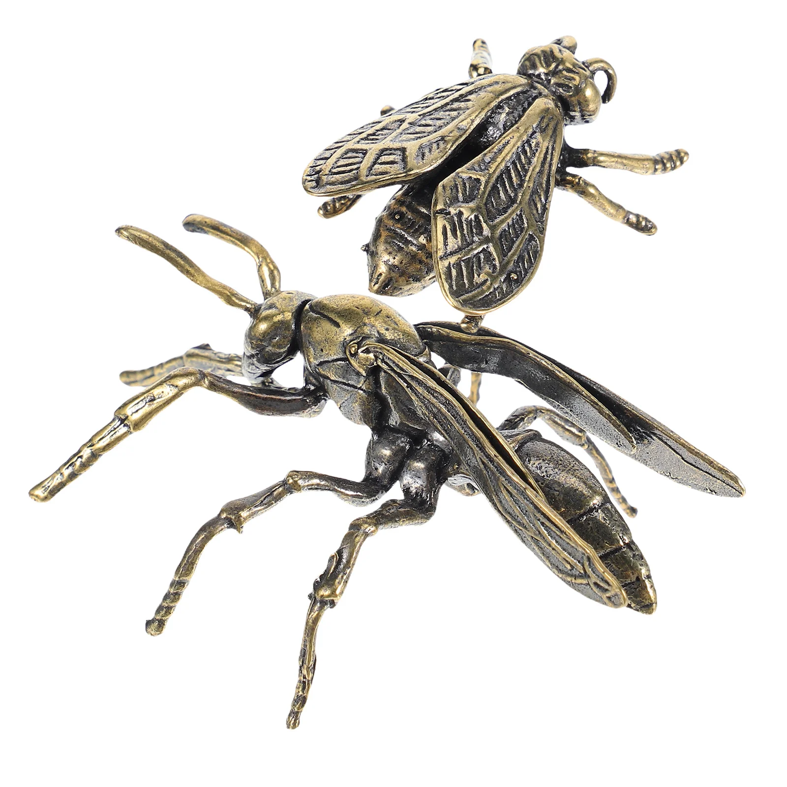 

2Pcs Exquisite Decorations Small Shaped Ornaments for Home Office Tea Ceremony Desktop Adornment Bee Craft