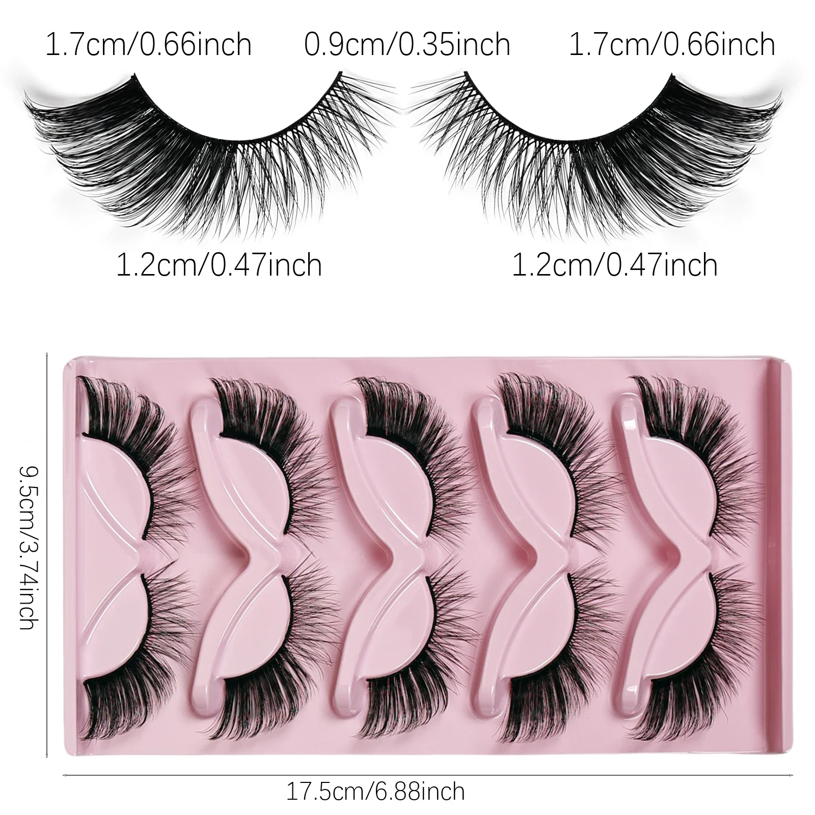 5 คู่ขนตาปลอม 6D Super Fluffy Wispy ขนตาปลอม Cat/Fox Eye Effect Dramatic Lashes ขนตา