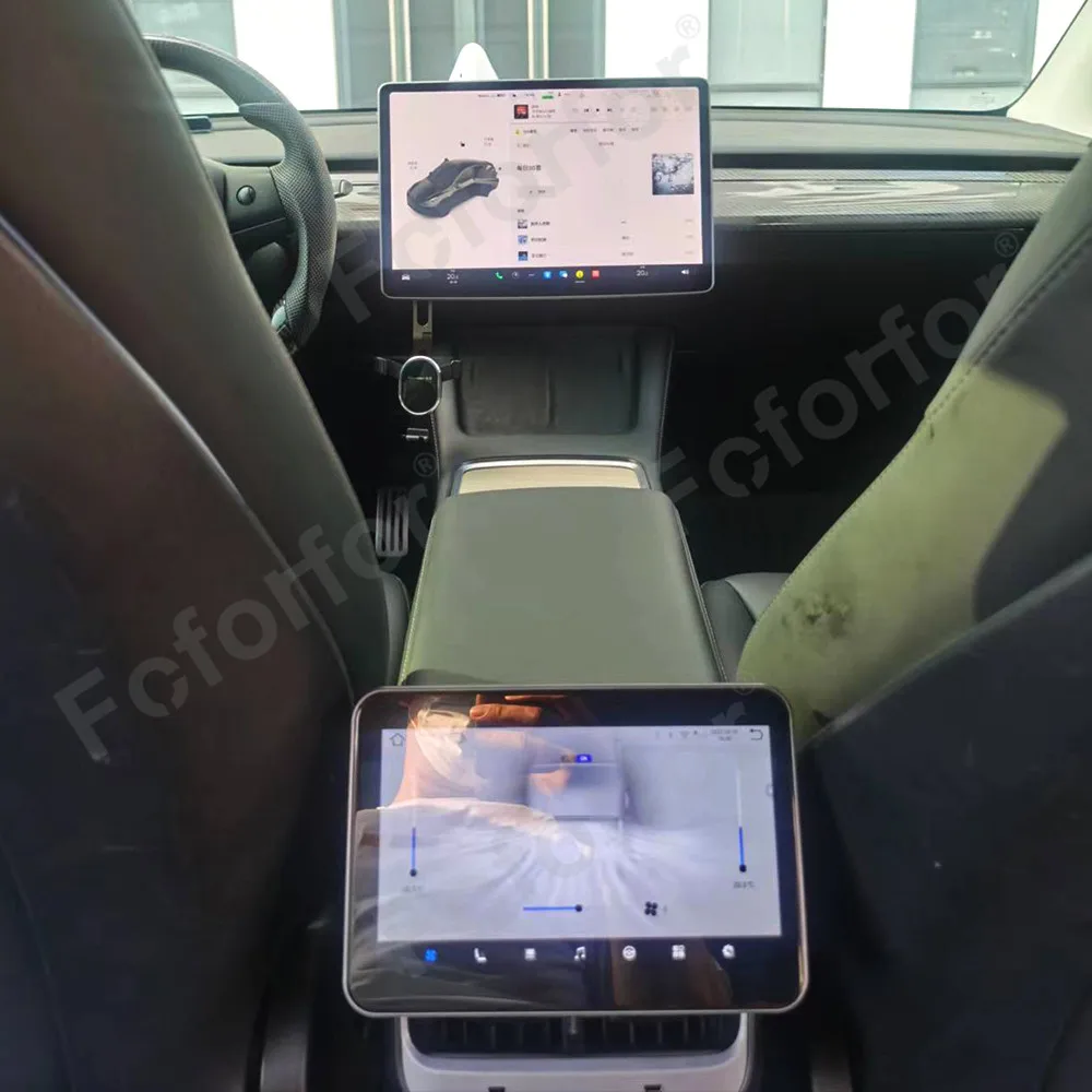 Display di intrattenimento per sedile posteriore Android da 8.8 pollici per Tesla Model 3 Y X S Car Multimedia Player Carplay Android auto 4G WIFI