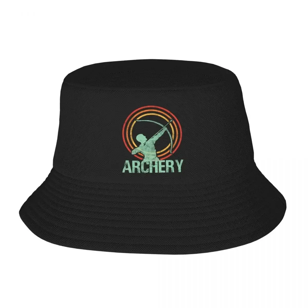 2026 Custom Retro Archery Arrow Bow Bucket Hat Men Women Vintage Archer Outdoor Sun Summer Camping Cap