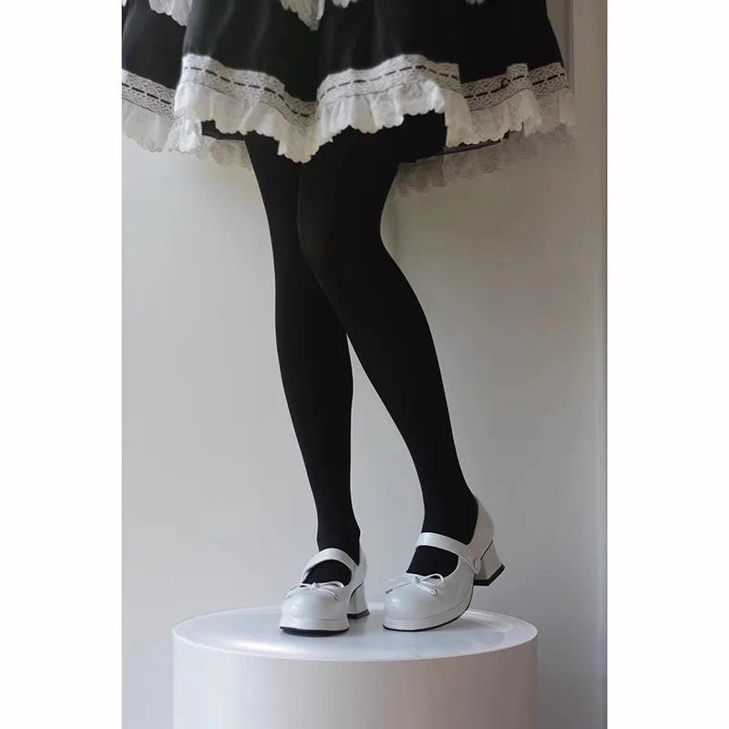 جديد لوليتا الربيع الصيف المرأة الحرير الأبيض JK الجوارب اليابانية المخملية طماق تنوعا جوارب طويلة سوداء للفتيات