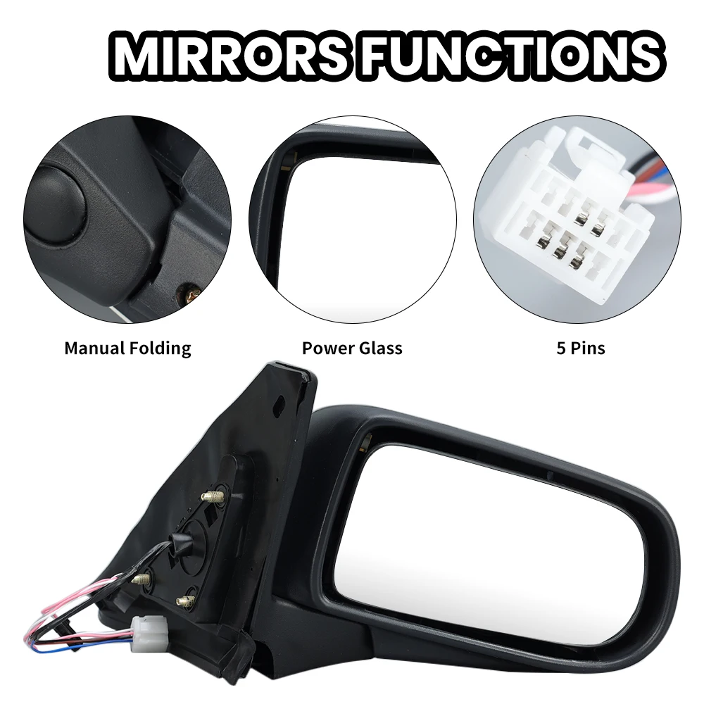 5Pins Rearview Mirror Assembly For Mazda 323 BJ Protege For