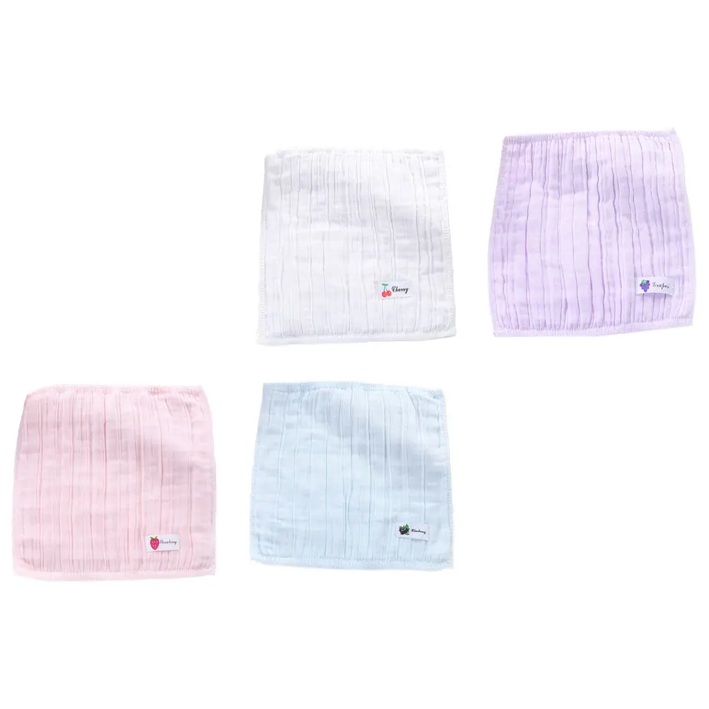 4 stuks puur katoenen handdoek voor kinderen gezichtsreiniging zacht herbruikbaar zweethanddoek wateropname vierkant gaas washandje duurzaam