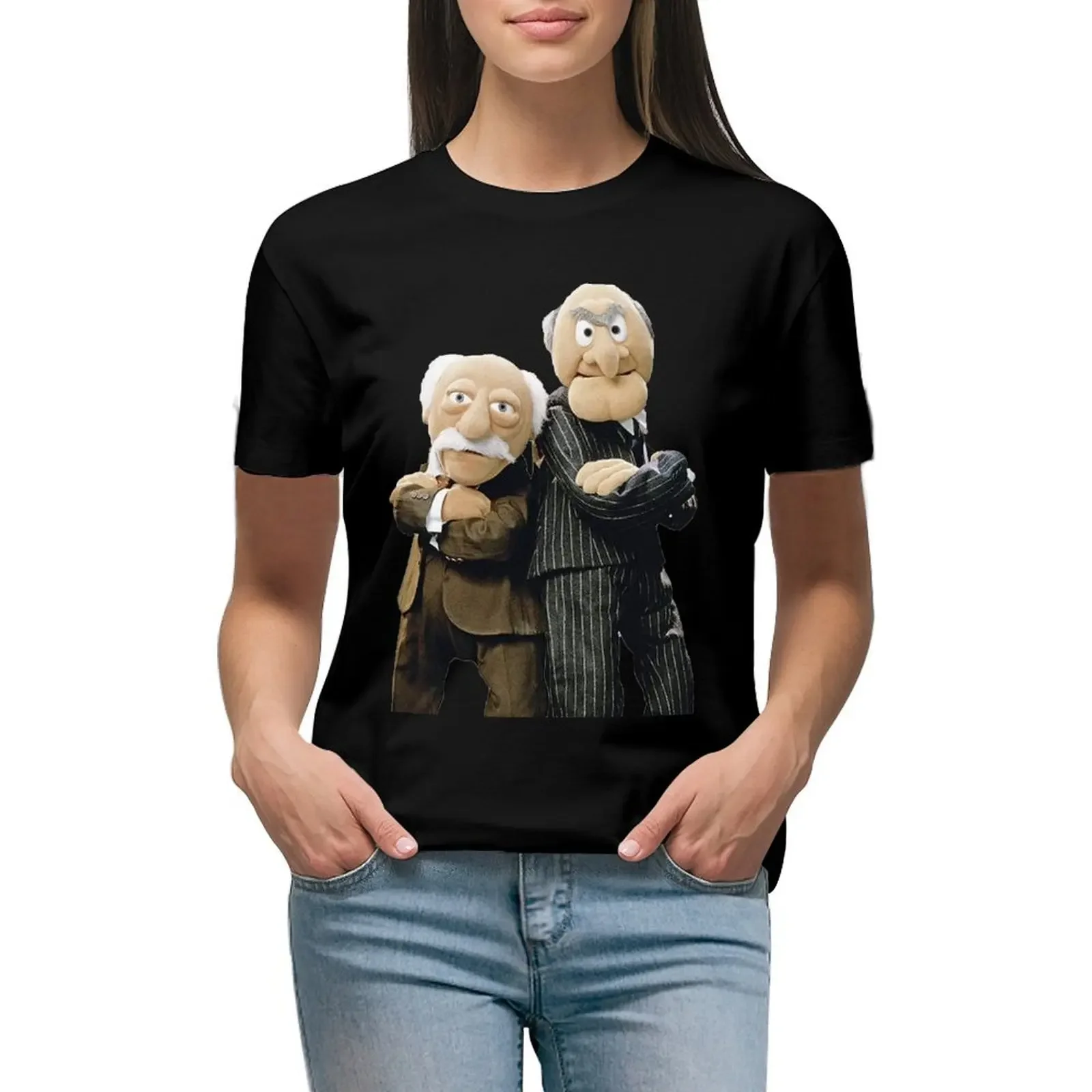 Statler and Waldorf T-Shirt blacks aesthetic clothes western t-shirt dress for Women