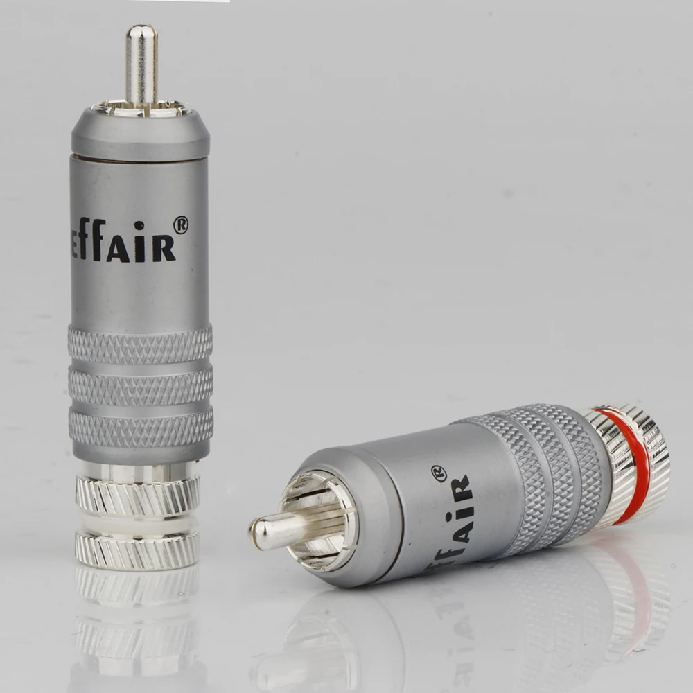 Preffair R1766 Silver Plated Male RCA Jack Plug Hifi Audio Video Connector Terminal For TV CD DAC AMP Turntable Plug