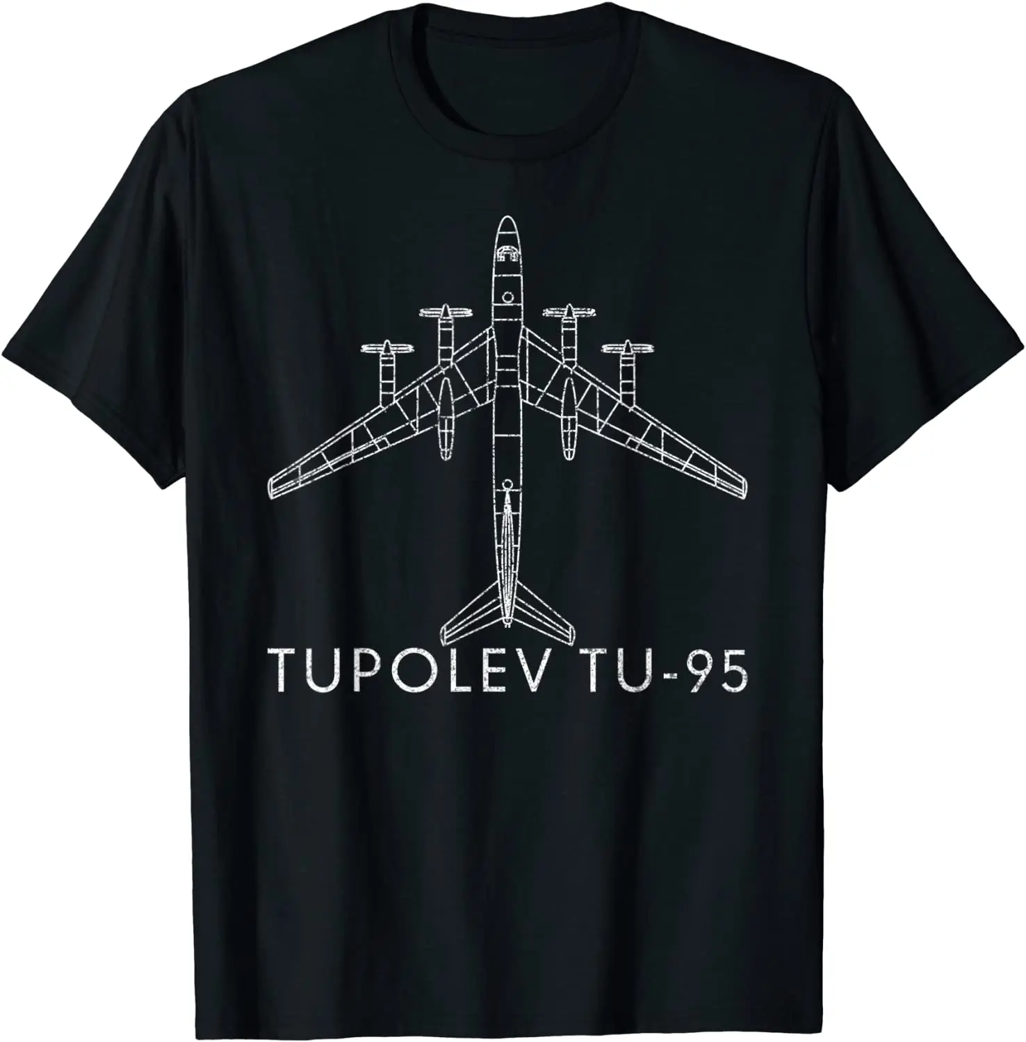 Summer Russian Warplane Tupolev Tu-95 Bear Strategic Bomber T-Shirt Summer Cotton Men T Shirt New Streetwear Oversize Tees S-5xl