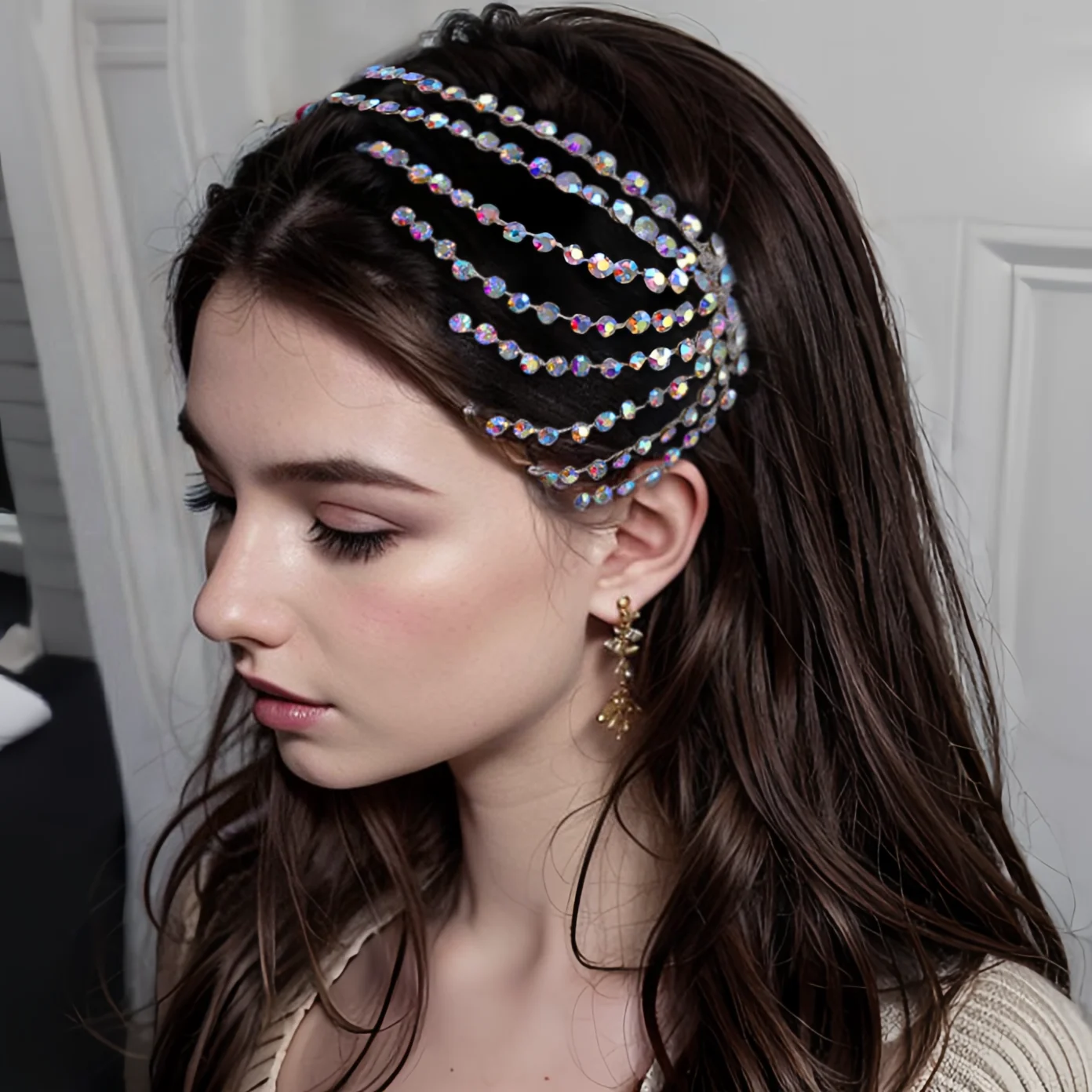 Peine para el pelo con diamantes de imitación de cristal para mujer, joyería para el cabello de novia, accesorios para el cabello de boda, horquilla de fiesta, HP563