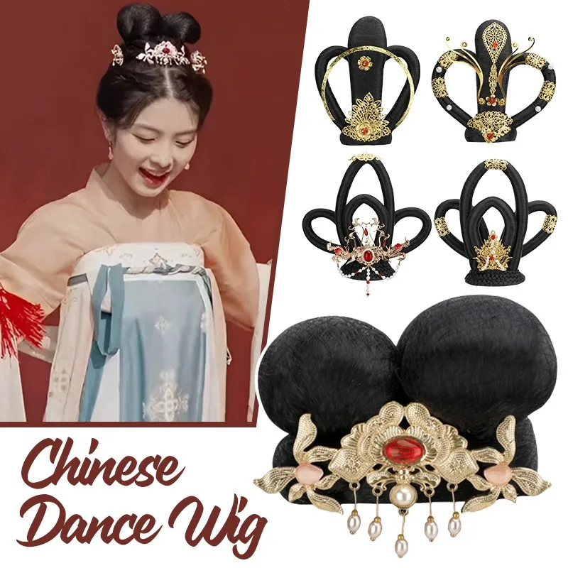 

Hanfu Cosplay Hairwear Ancient Chinese Traditional Hanfu Wig Hair Princess Cosplay Decor Synthetic Hair Extensions Accessories