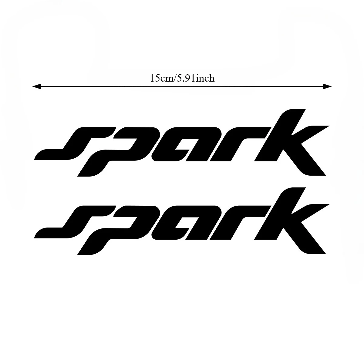 2Pcs/Set Spark Letter Stickers, Multi-Color Vinyl Decals for Car & Motorcycle Decor
