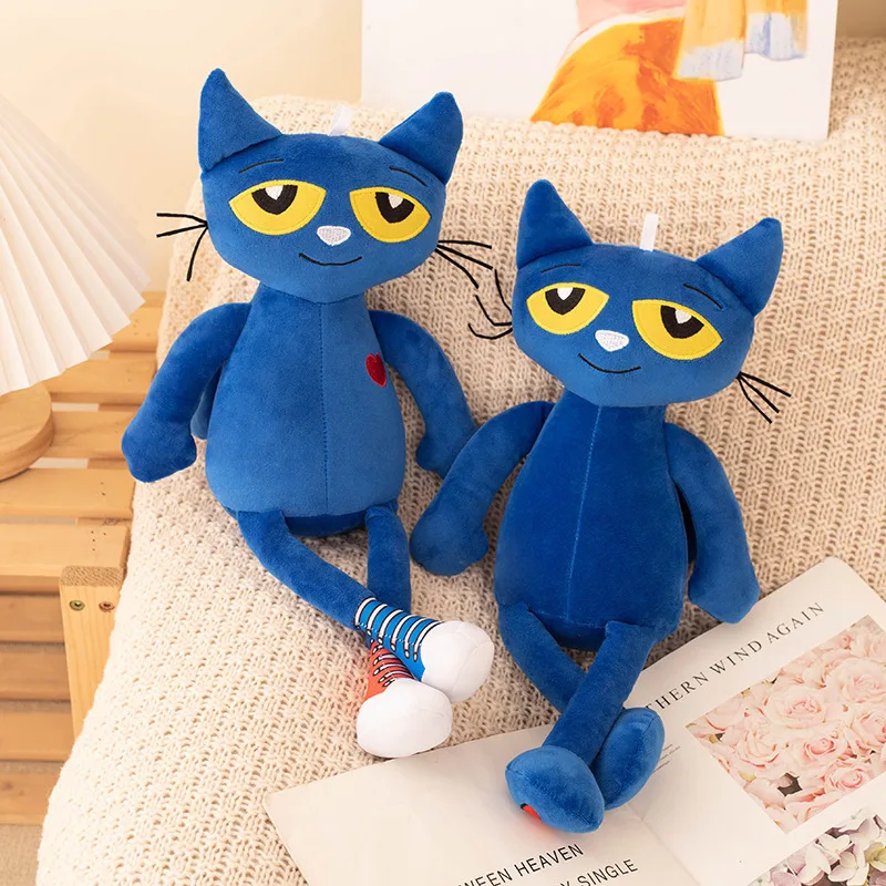 Pete the cat Plush Toys Animals Cat Hand Puppets Stuffed Hand Finger Kids Story Telling Educational Dolls Kids Christmas Gifts