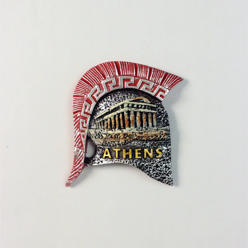 

Greek Athenian warrior helmet, refrigerator sticker, strong magnet, office, home kitchen decoration souvenir