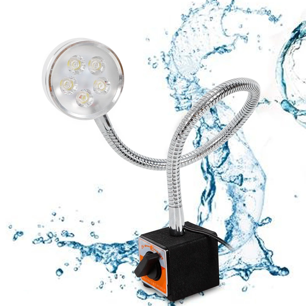 Industrial CNC Machine Gooseneck Flexible Light LED Working Lamp Magnetic Base