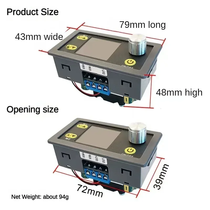 WZ3605E DC DC Buck Boost Converter CC CV 36V 5A Power Module Adjustable Regulated laboratory power supply Voltmeter ammeter