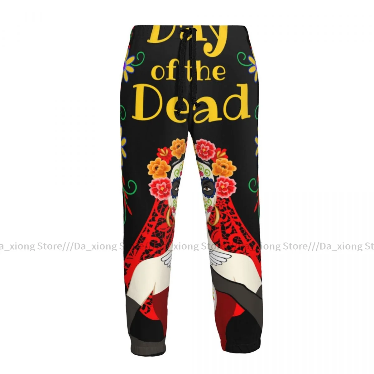 

Casual Jogger Pants Mexican Day Of The Dead Girl With Skull Men Fitness Gyms Pants Outdoor Sweatpants Pants Mens Trousers