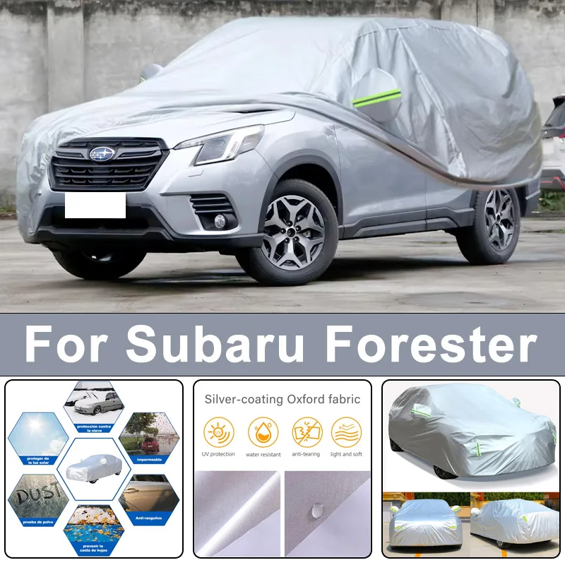 

Для Subaru Forester, полный защитный чехол для автомобиля, снежный чехол, солнцезащитный козырек, водостойкий, пылезащитный, внешние автомобильные аксессуары