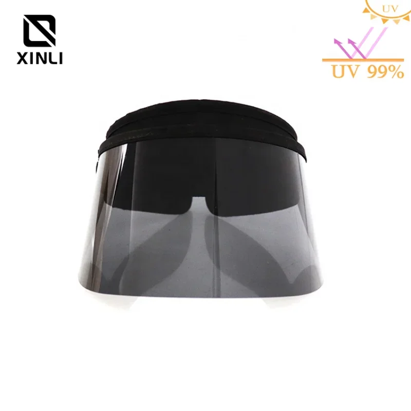 Shorty Men Black Color Golf Caps Fashion Outdoor Travel Plastic PVC Sunshade Hat UV Protection Versatile Sport Sun Visor Cap