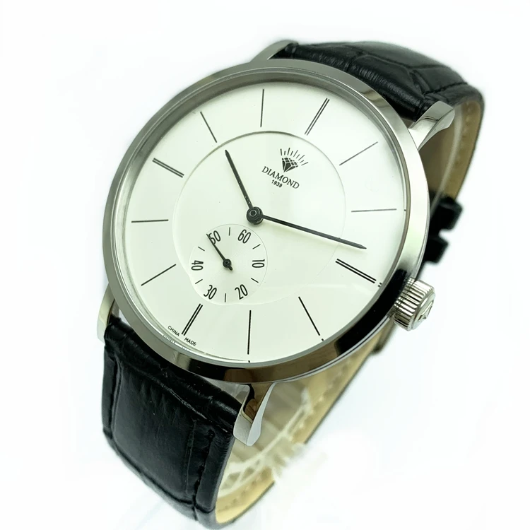 

Брендовые часы Shanghai Diamond Механические часы с ручным заводом Стильный и простой большой циферблат Шесть точек Маленькие секунды