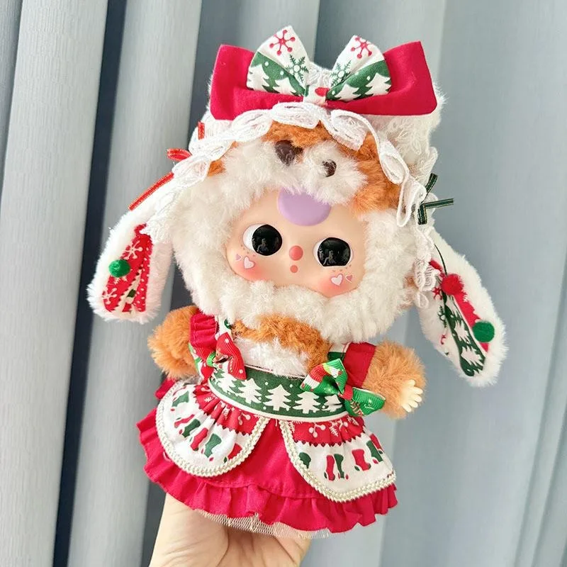 For 20cm baby three v3 clothes Christmas cloth cute rabbit series plush doll clothes replacememt