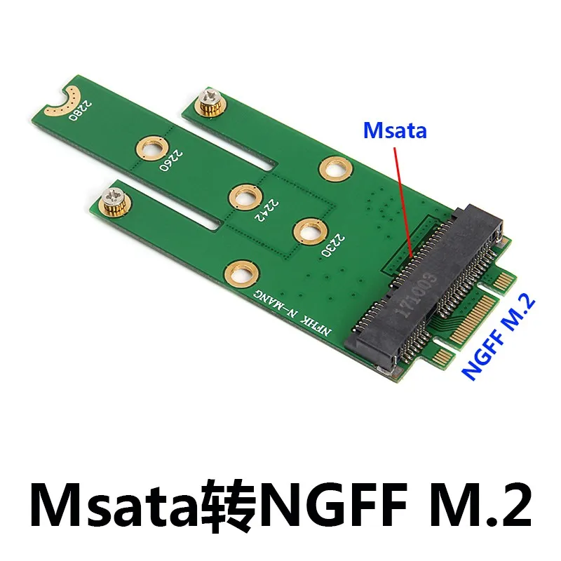 NGFF M.2 B + M Key To MSATA Mini PCI-E PCI-Express SATA 3.0 SSD Male Converter Adapter Card For 2242/2260/2280 M2 Ngff SSD