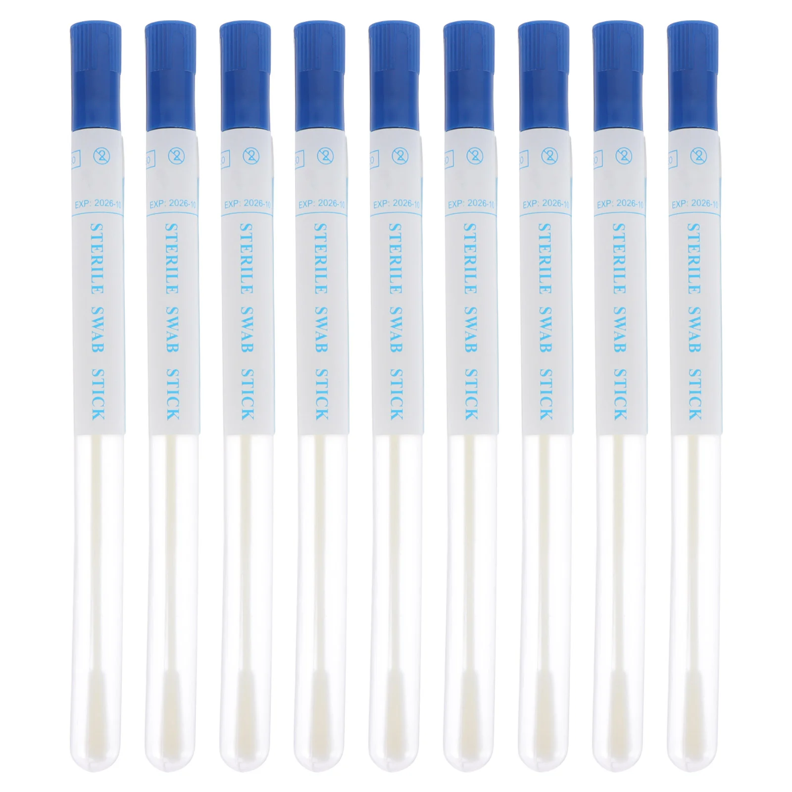 50 Sets Appendix Sampling Swab Cleaning Swabs Plastic Polyester Tipped Applicator Multi-function Pharynx