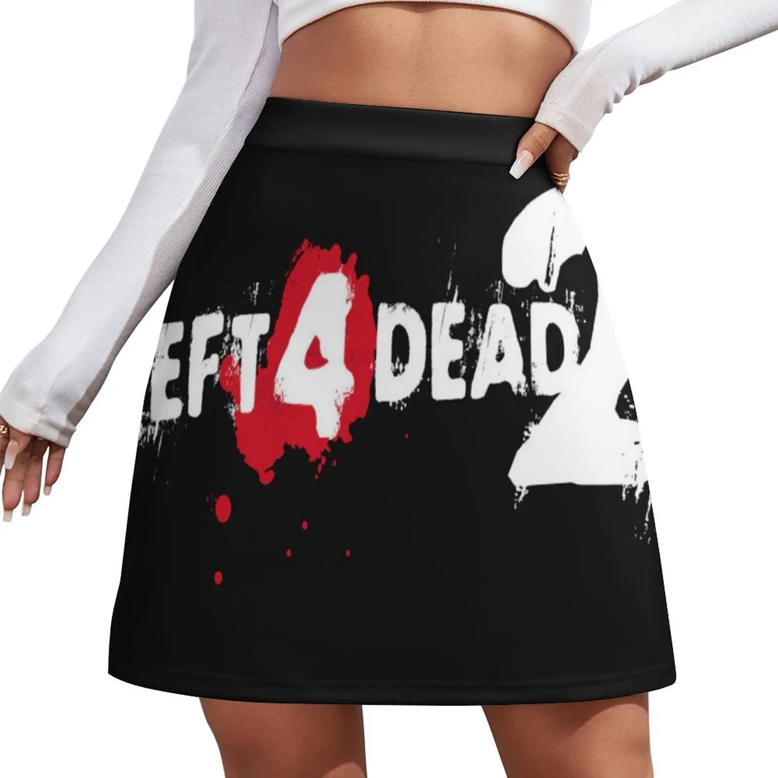 

LEFT 4 DEAD 2 LOGO Mini Skirt 90s aesthetic Female clothing novelty in clothes Women clothing Mini Skirt