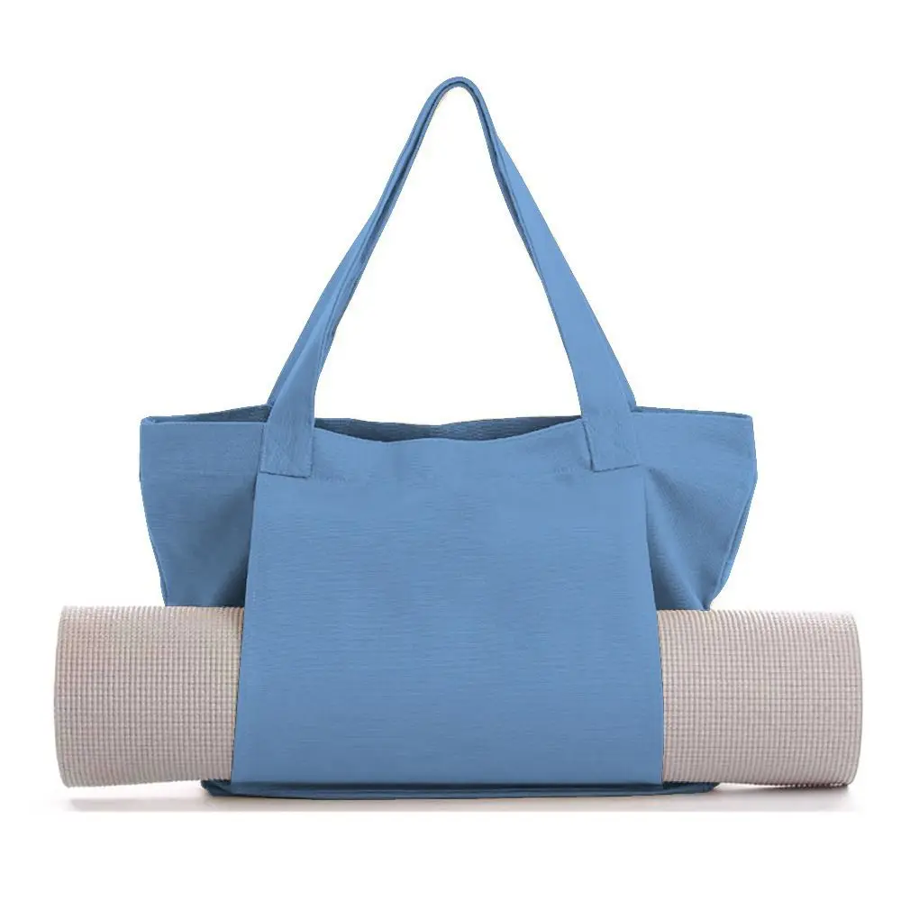Large Capacity Yoga Mat Carry Bag Foldable Thick Canvas Multifunctional Yoga Bag Washable Portable Pilates Mat Case