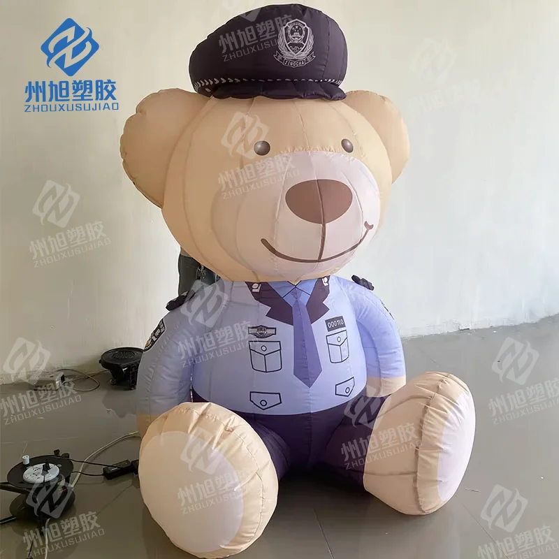 

Customize inflatable police bear chrildren's toys gift cartoon teddy bear for advertising