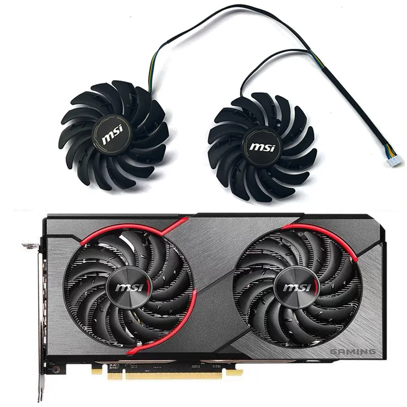 2PCS PLD09210B12HH PLD10010S12HH RX5700 GPU Cooler สำหรับ MSI Radenon RX5700 XT กราฟิกการ์ด