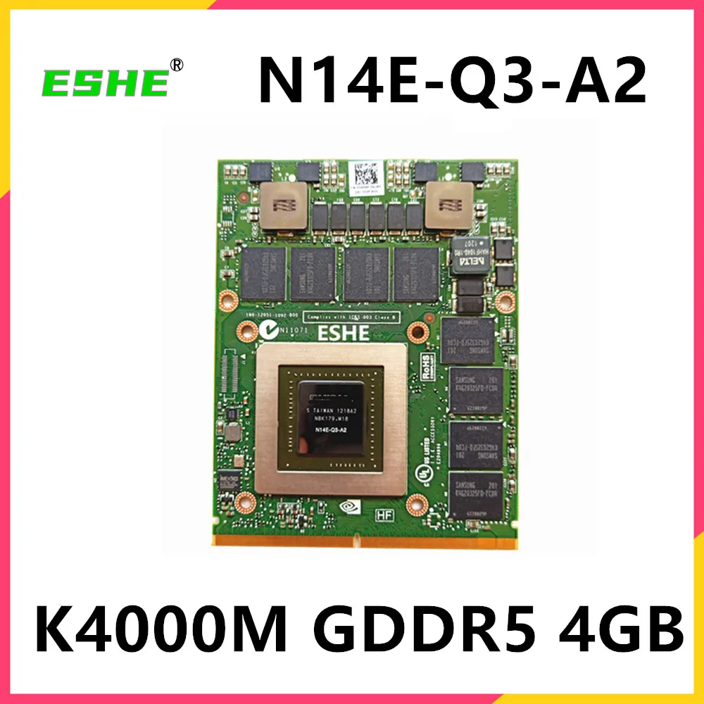 

Original K4000M K4000 GDDR5 4GB Video Graphics Card N14E-Q3-A2 For HP 8740W 8760W 8770W for iMac For Dell M6600 M6700 M6800