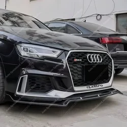 For Audi RS3 8V FL Gloss Black Front Bumper Lip Spoiler Splitter Diffuser RS3 2017-2020 Facelift only Bodykits Tuning