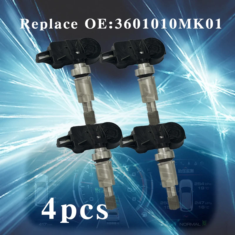 433MHz TPMS Tyre Pressure Sensors Replace 3601010MK01 For ChangAn CS55 EADO EV460 Oushang X70A A600