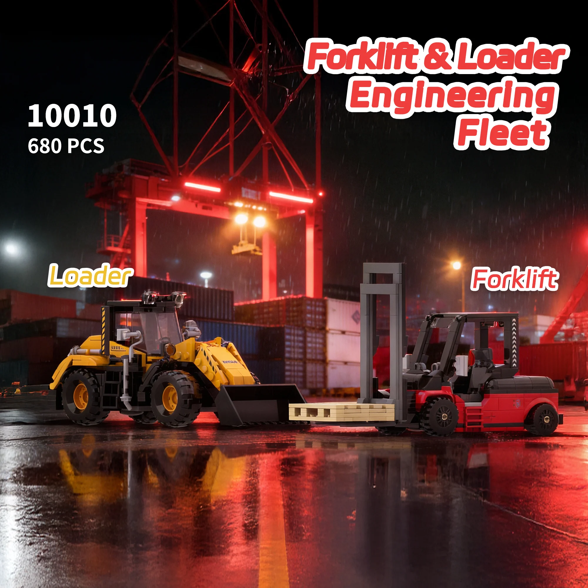 

Конструктор 10010: Модель погрузчика-вездехода 2-в-1, DIY-сборка, настольное украшение, коллекционный подарок для взрослых и детей-фанатов