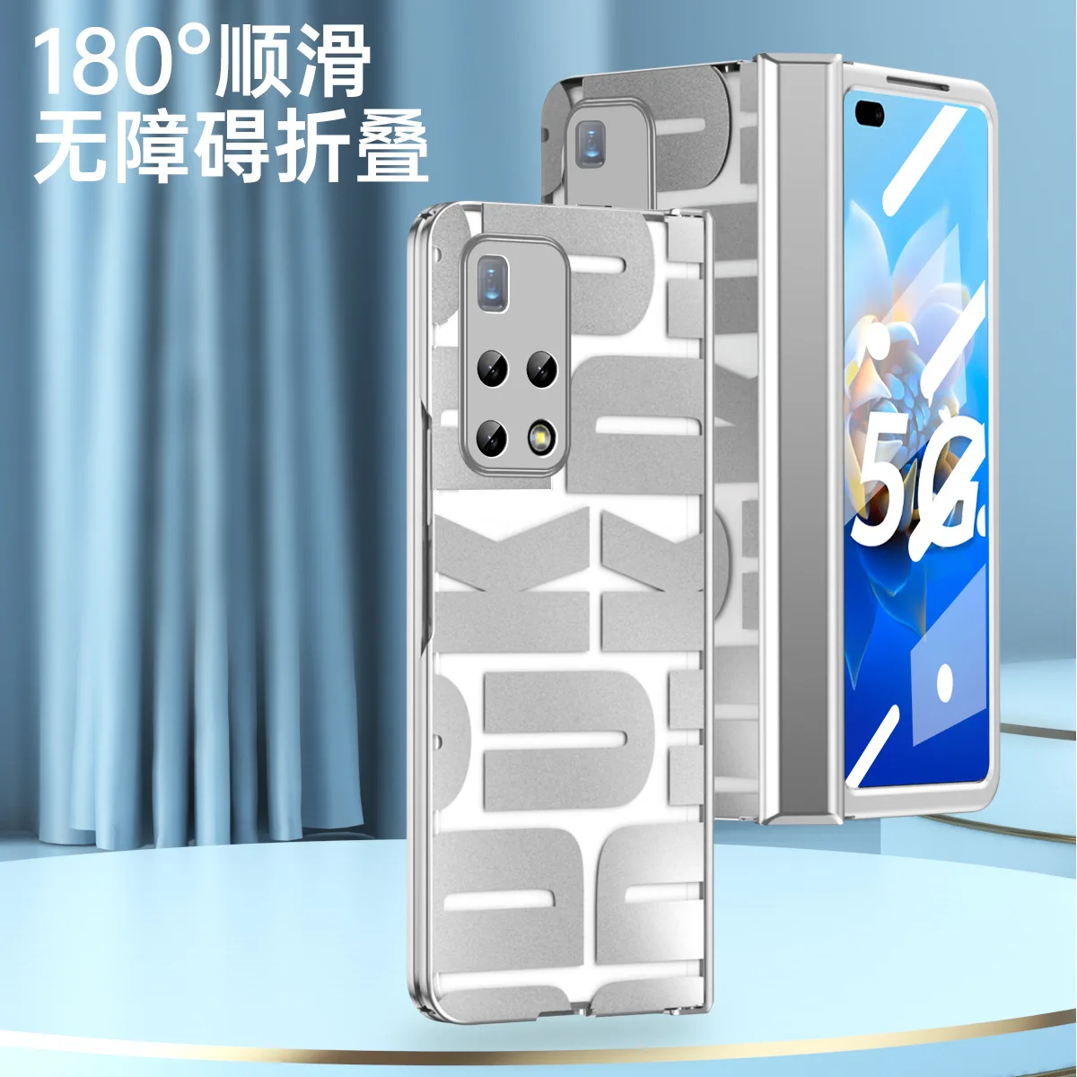 Temperament For HUAWEI Mate X2 Luxury Electroplating Protective Case Mate X2 Luxury Transparent Drop-proof Protective Case 5G