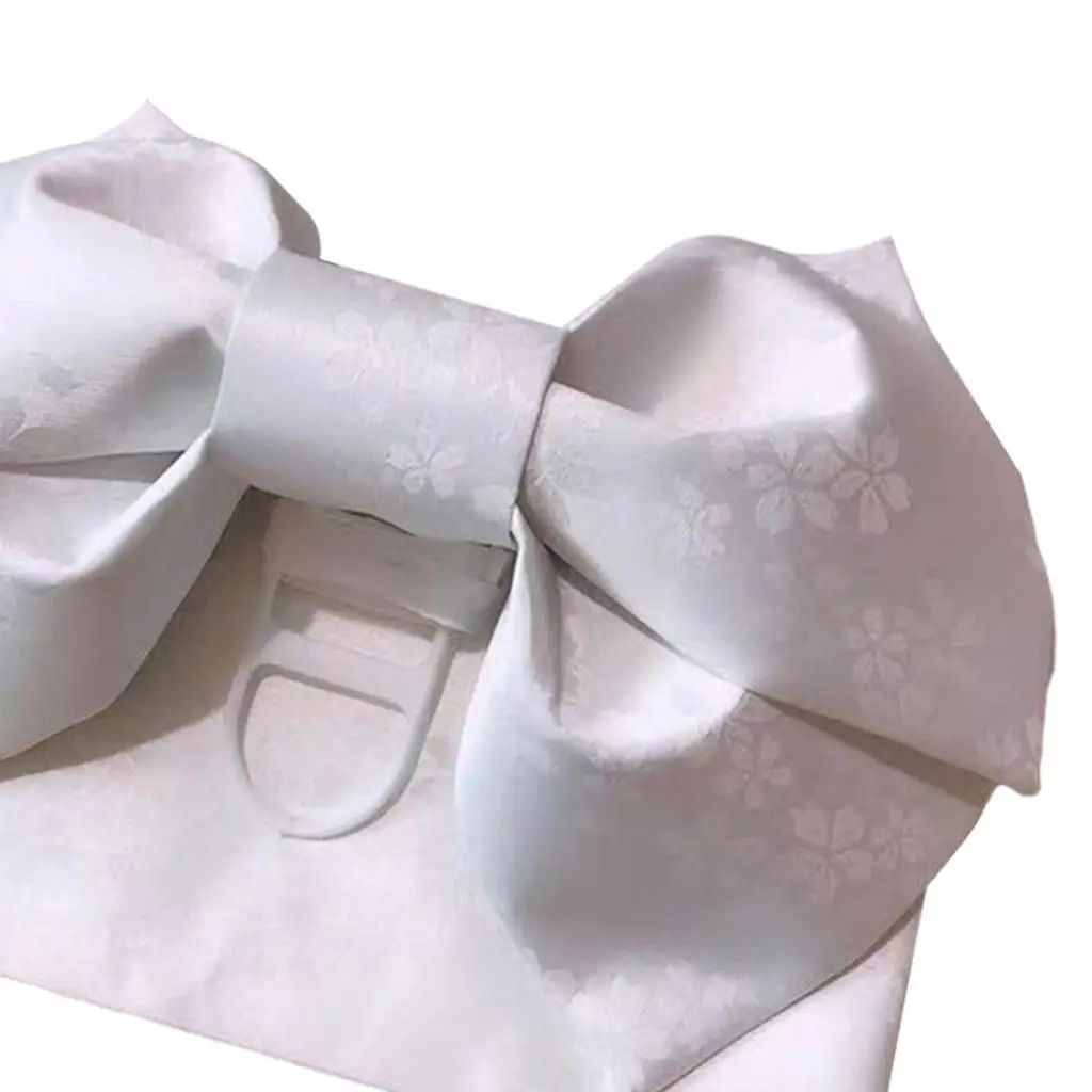 كيمونو أوبي التقليدي للسيدات عتيق بفيونكة يوكاتا مربوطة مسبقًا وحزام خصر عريض #6