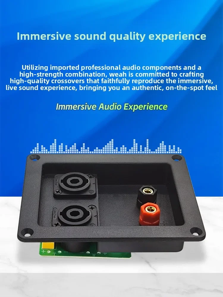 MW Audio 2 Stück 4 Ohm 2-Wege-HiFi-Lautsprecher-Frequenzweiche, Hoch-/Tief-Frequenzteiler mit Anschlusskasten – Detail 3