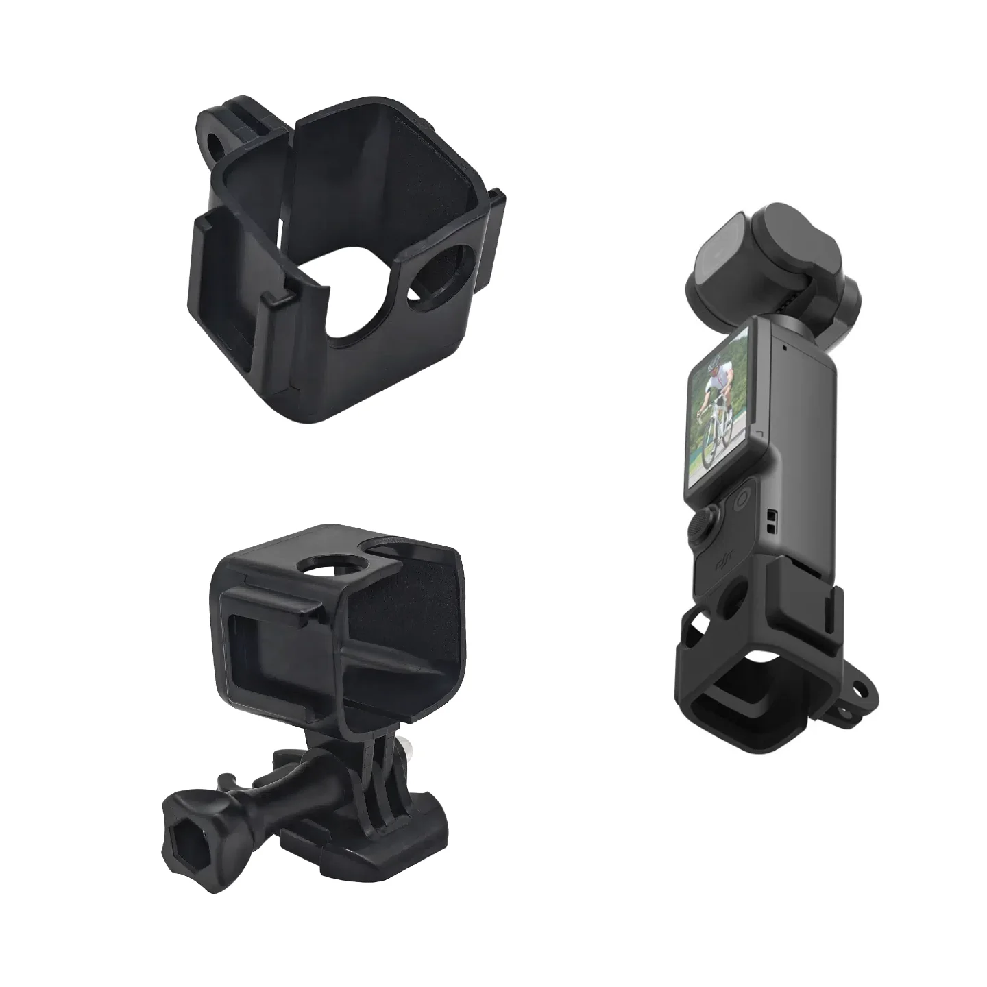 360 Degree Rotatable Clamp Mount, Backpack Strap & Hat Belt Clip for DJI Osmo Pocket 3, Action Camera Travel Accessories
