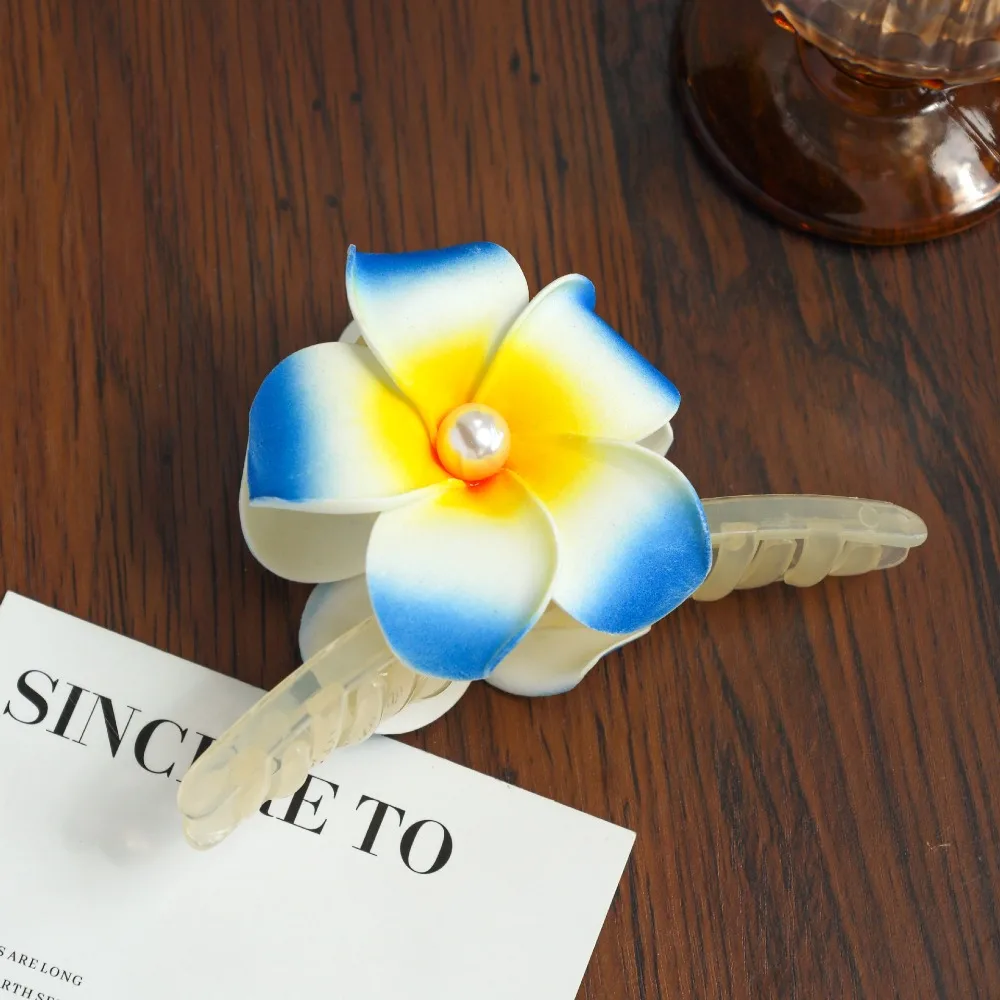 

Fashion Bohemia Barrettes Flower Hair Claw Ponytail Clip Pearl Flower Hair Clip Cute Hairpin Headdress Large Shark Clip Girl