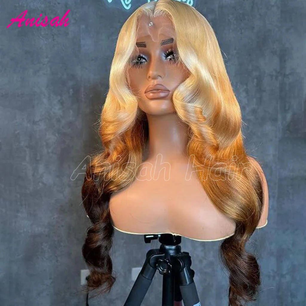 

Blonde Lace Front Wig Human Hair Body Wave Hd Transparent Lace Frontal Wig 13X4 Colored Human Hair Lace Front Wigs for Women