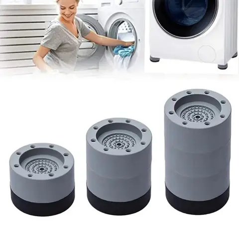 1pc Anti Vibration Feet Pads Rubber Mat Slipstop Silent Universal Washing Machine Refrigerator Support Dampers Washer Stand